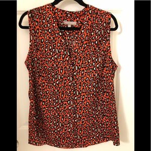 Sleeveless animal print top